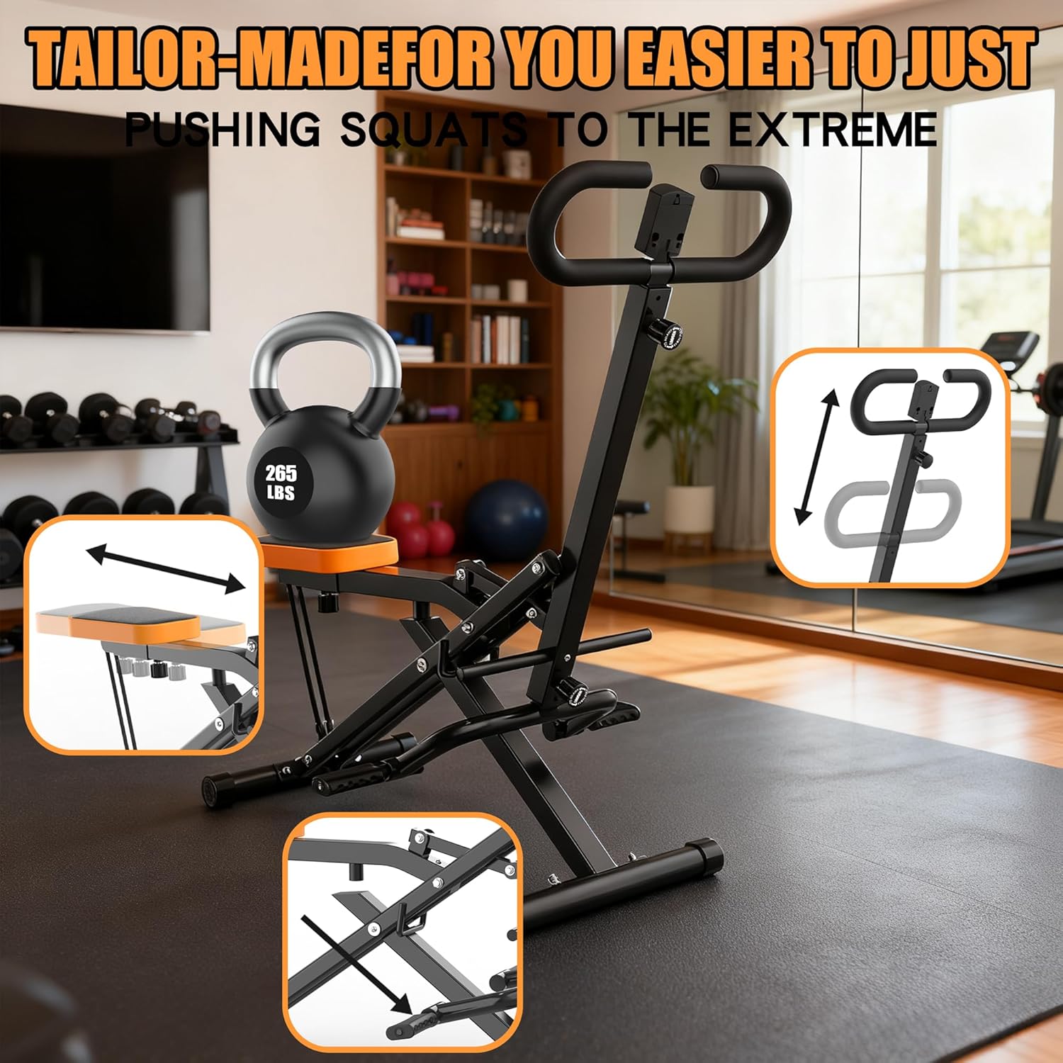 Home Gym Hip Thrust Machine - Mesin Squat untuk Rumah, Alat Bantu
