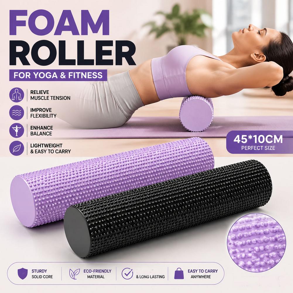 EVA High Density Yoga Foam Rol - Home Gym Pilates ulasan dan harga