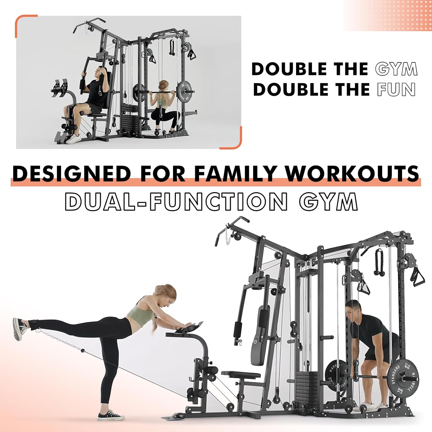 Mesin SmithΔ Dual-Station, Sta - Home Gym All In One ulasan dan harga