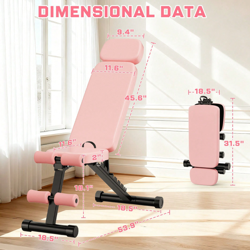 Bangku Angkat Beban 9 Posisi y - Home Gym Leg ulasan dan harga